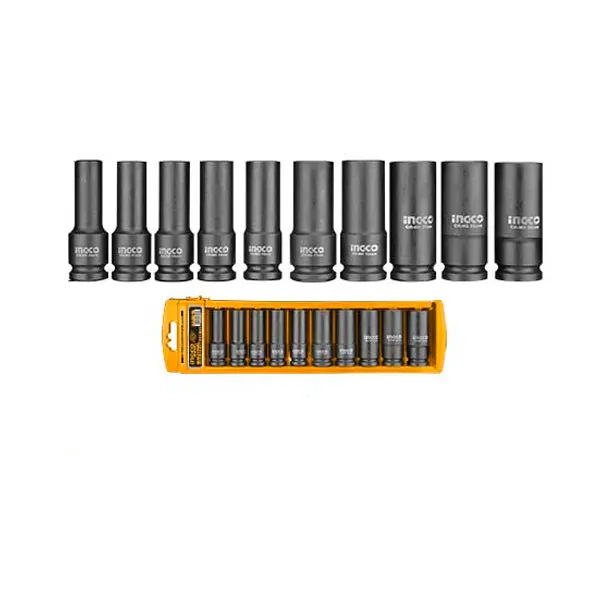 1/2-Inch Drive Deep & Standard Socket Set – 10-Piece With Ratchet 1