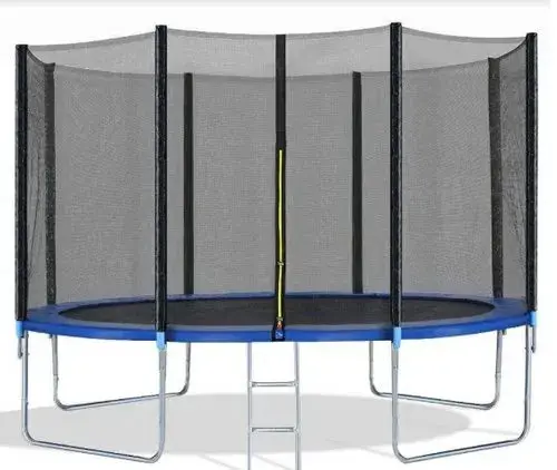 10-Step Adjustable Trampoline – Indoor Mini Tramp With Safety Enclosure And Reinforced Spring System 1