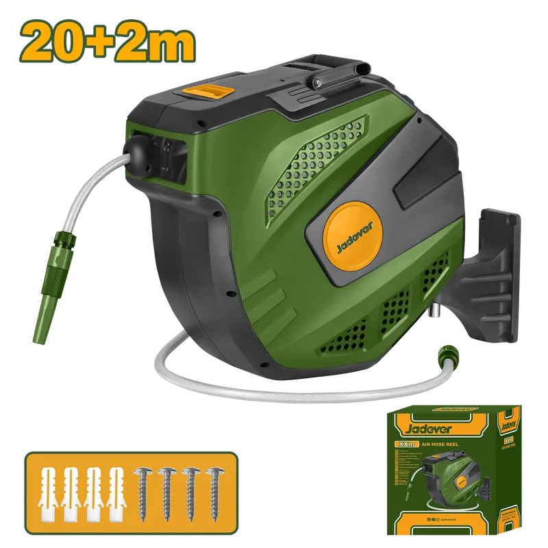 20+2 Meter Heavy-Duty Automatic Retractable Hose Reel With Pressure & Safety Lock 1