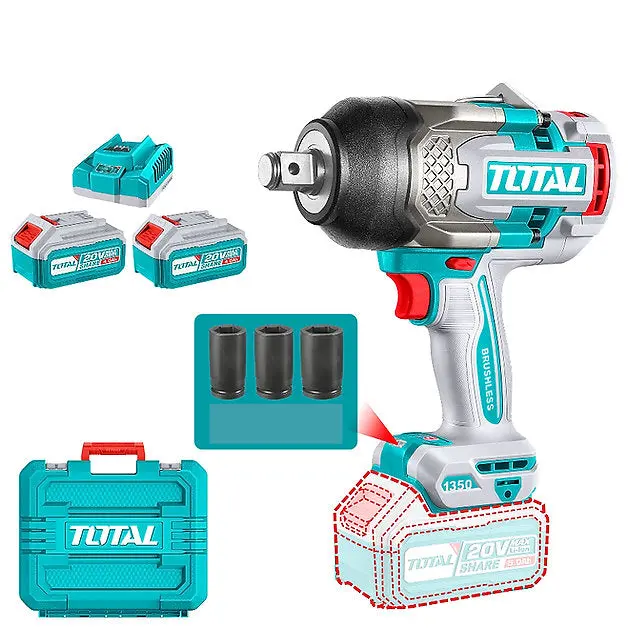 20V 1350N Brushless Motor Power Tool Kit – Includes Battery, Charger & Durable Carry Case 1