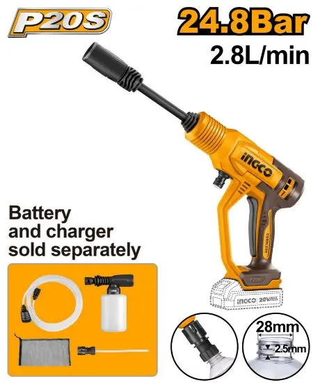 24.8-Bar Gasoline Pressure Washer – Cordless Or Mains-Powered – Ankou 1