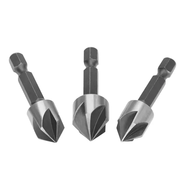 3-Piece Countersink Bit Set For Clean Chamfered Holes 1