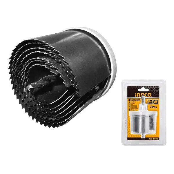 7-Piece Hole Saw Set For Wood And Metal Cutting 1