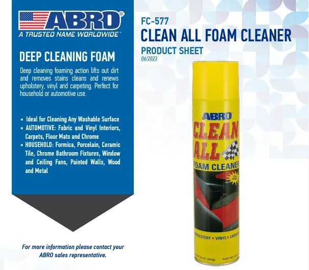 Abro Dot 3 Brake Fluid – Foam-Based Surface Cleanser 1