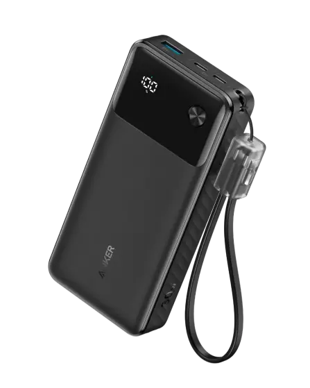 Anker A1384H21 20000Mah Power Bank – Usb-C Pd 30W Fast Charging & Built-In Cable 1