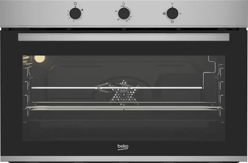 Beko 90Cm Gas Oven – 96L Capacity, Pyrolytic Cleaning, Flame Safety Device, And Stainless Steel Finish 1