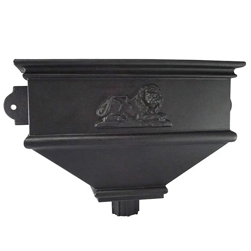 Brett Martin Cascade Long Cast Iron Effect Hopper With Lion Detail (Brh5Ln) 1