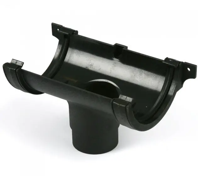 Brett Martin Roundstyle 112Mm Cast Iron Effect Gutter Running Outlet Fitting 1