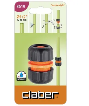 Claber 1/2-Inch Male-To-Male Brass Connector 1