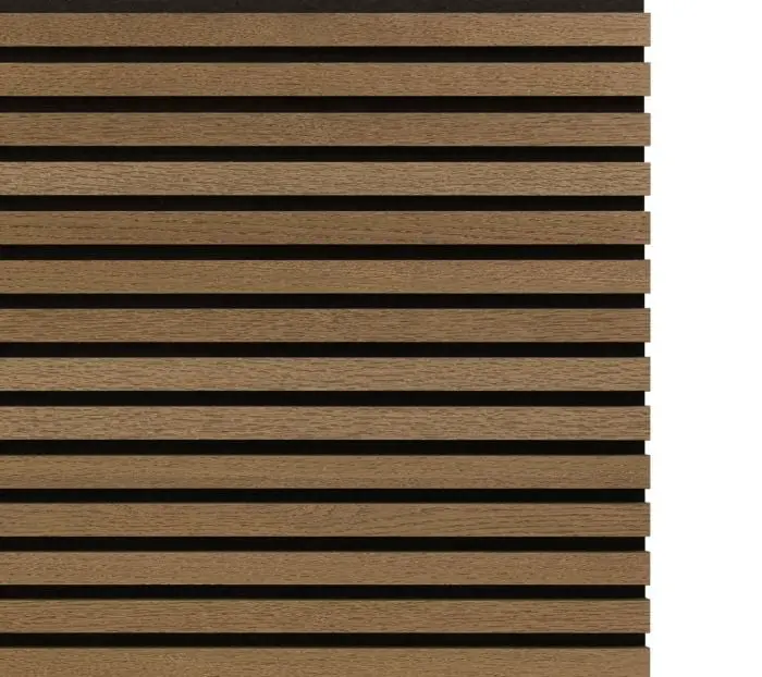 Cladco Acoustic Slatted Wall Panels – Antique Oak, 2400Mm X 600Mm 2