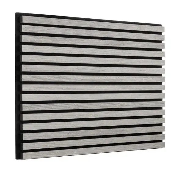 Cladco Acoustic Slatted Wall Panels – Pebble Grey | 600Mm × 600Mm Modular Units 1