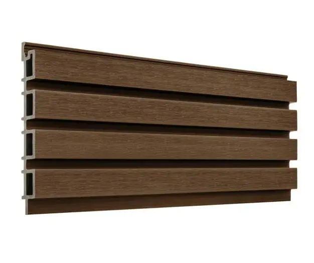 Cladco Coffee Composite Slatted Wall Cladding Panels – 2.5M Length 1