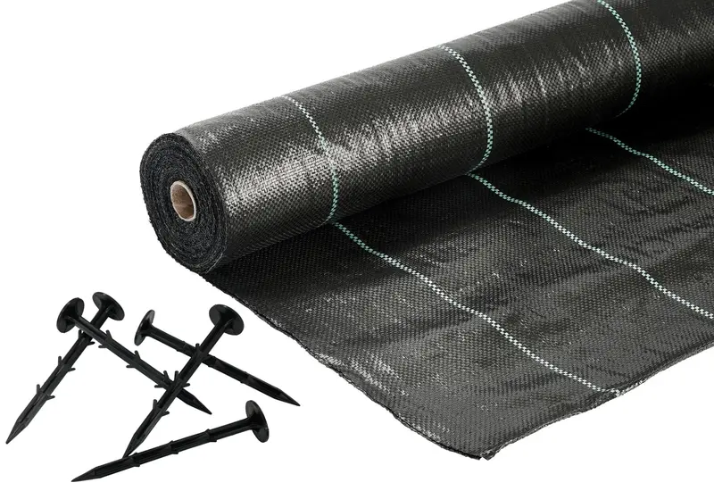 Cladco Complete Weed Suppression Kit – 2M X 20M Mat + 20 Ground Pins 1