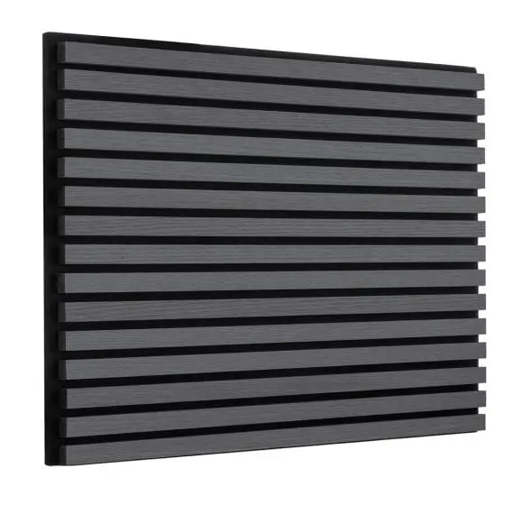 Cladco Noir Acoustic Slatted Wall Panels – Square Format (600Mm × 600Mm) 1