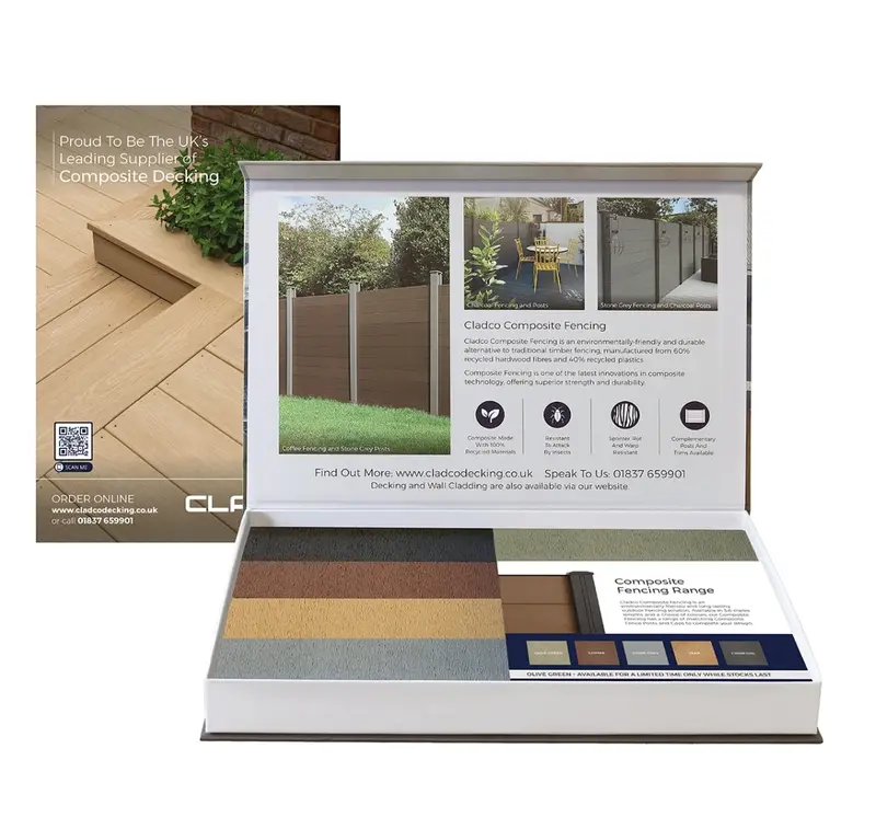 Cladco Signature Composite Fencing Sample Kit – Colour & Texture Preview 1