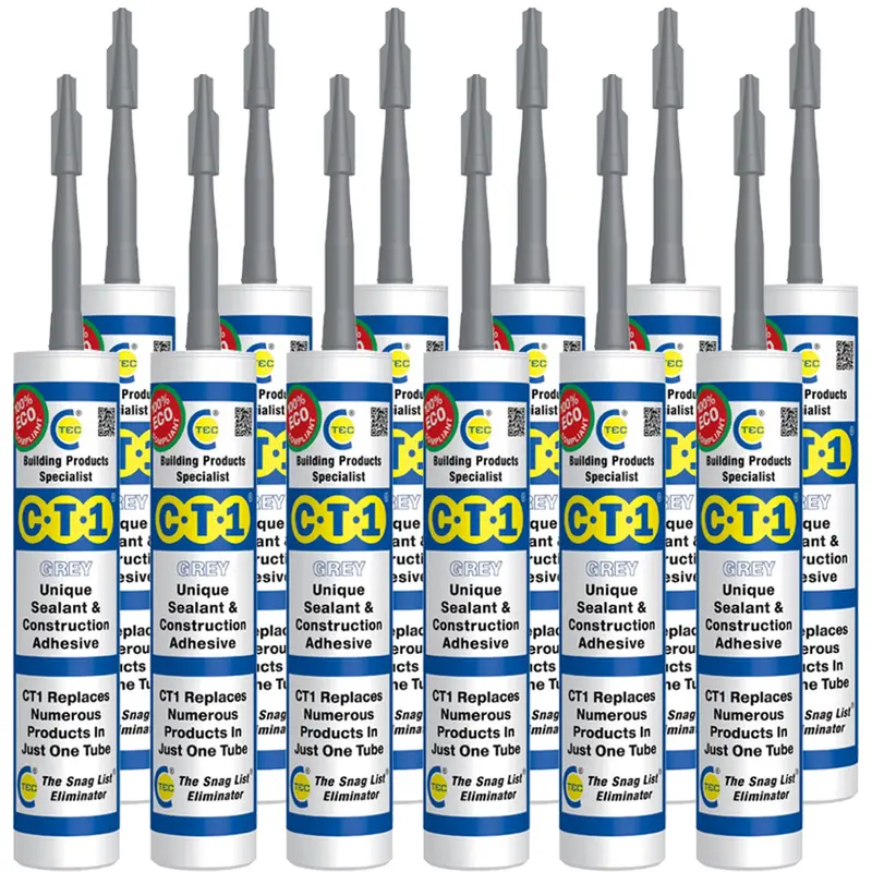 Ct1 Grey Multi-Purpose Sealant & Adhesive – 290Ml Cartridge (Pack Of 12) 1
