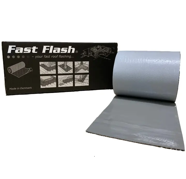 Deks Fast Flash Grey Self-Adhesive Flashing Tape — 370Mm Width Flexible Roofing Sealant Strip 1