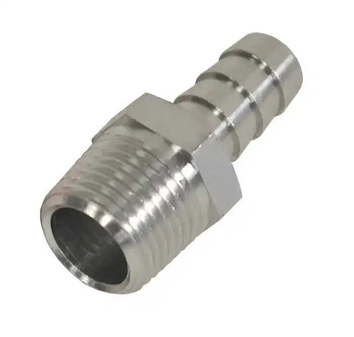 Derale 98101 3/8-Inch Npt Male To 3/8-Inch Barb Adapter Fitting 1