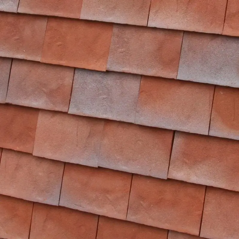 Dreadnought Clay Plain Roof Tile – Blended Rustic Red And Blue Effect 1