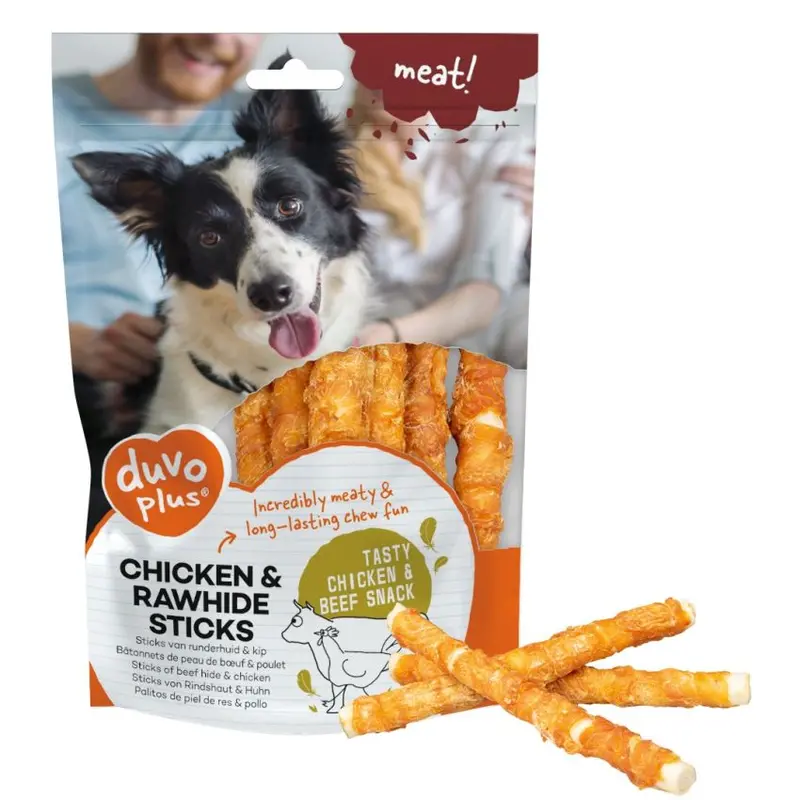 Duvo Duck Chew Treats – 100G, 12.5Cm Rope Toy + Jerky Combo For Kittens & Small Cats 1