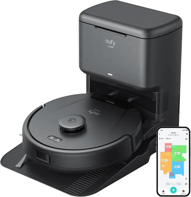 Eufy Robot Vacuum T2351G11 – 5000Pa Suction Power, Smart Carpet Detection & Auto-Lift Mop 1