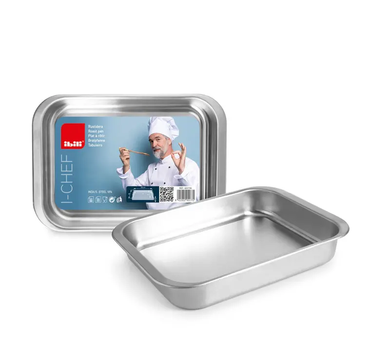 Ibili I-Chef 38 X 29 Cm Stainless Steel Frying Pan 1