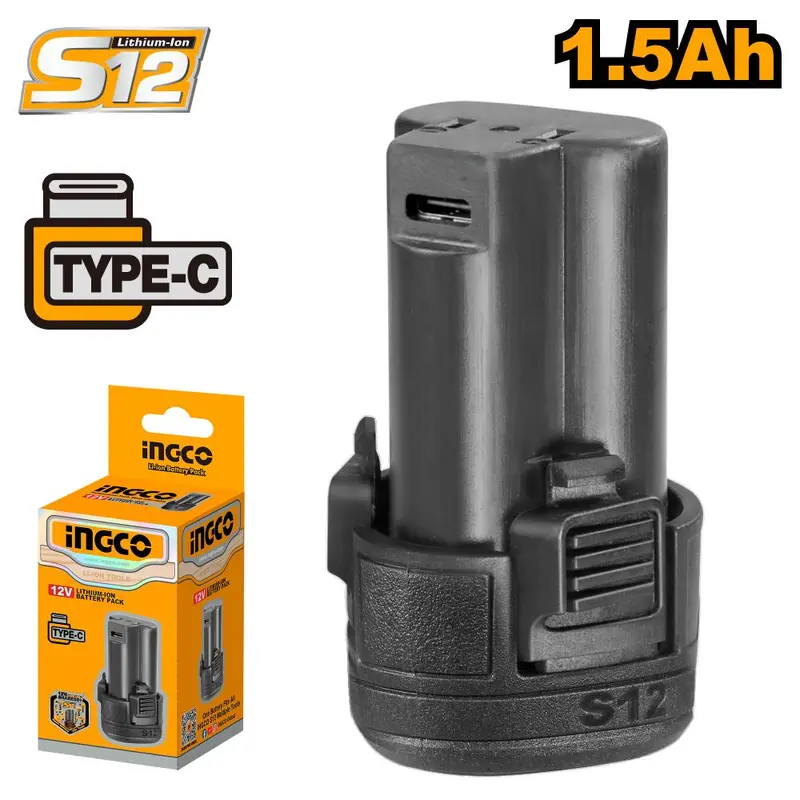 Ingco Cdt08120 12V Lithium-Ion Battery Pack – 1.5 Ah, Compatible With Ingco Power Tools 1