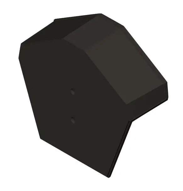 Innova Clay Universal Angle Ridge End Cap – Decorative Roof Termination 1