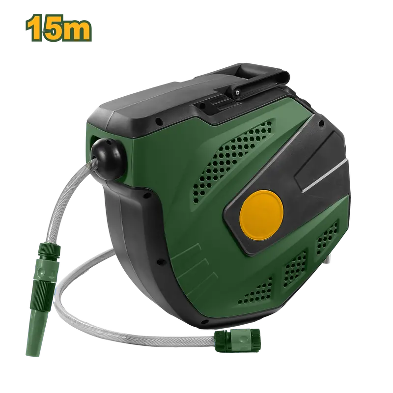 Jadever 1/2" × 15-Meter Reinforced Water Hose With Brass Fittings 1