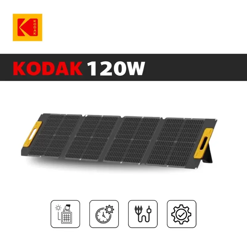 Kodak 120W Solar Panel – 23% Efficiency, Portable Power Solution For Off-Grid Use 1