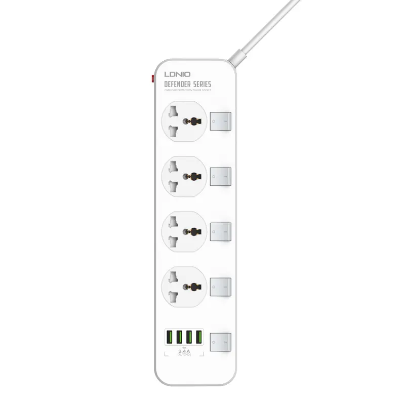Ldnio Compact Charging Hub – 4 Ac + 4 Usb Ports 1