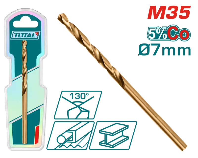 M35 Cobalt Hss Drill Bit – 7Mm, Industrial-Grade Total Tool For Hardened Steel And Heavy-Duty Applications 1