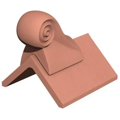 Marley Scroll Ridge Finial – Ornamental Concrete Ridge Cap 1