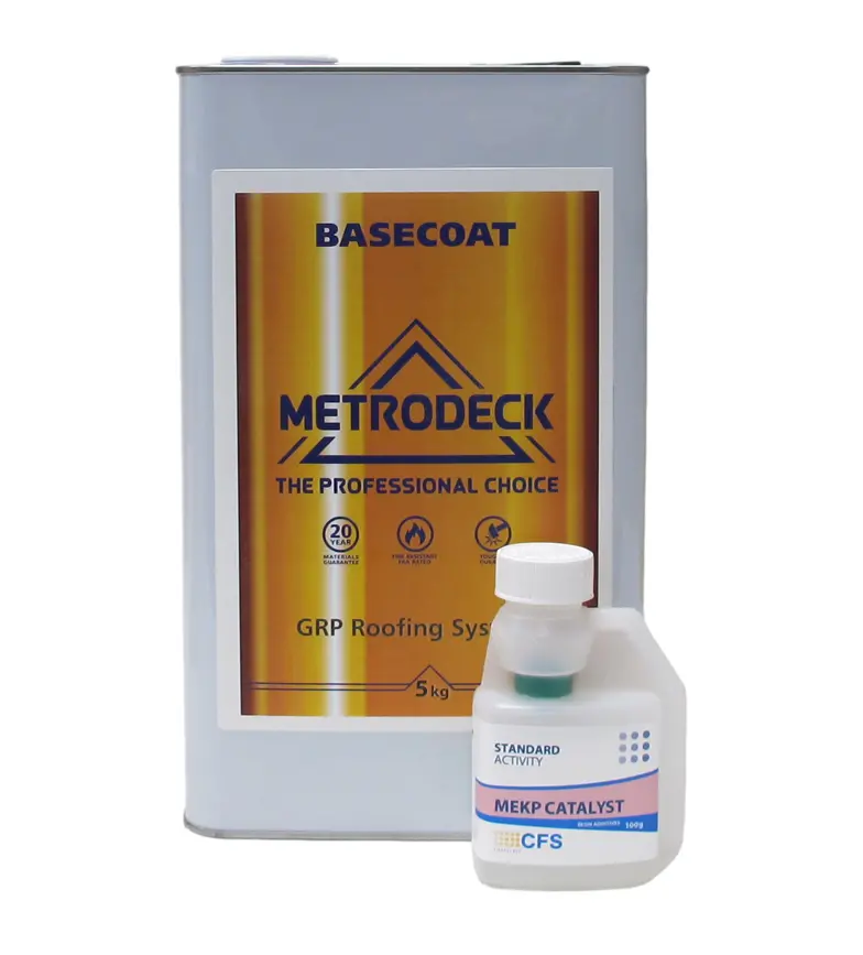 Metrodeck Grp Roofing Base Resin – 5Kg Reinforced System With Catalyst 1