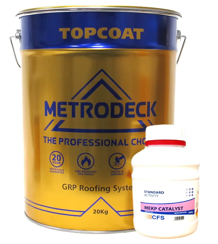 Metrodeck Grp Roofing Topcoat – 20Kg Dark Admiralty Grey With Catalyst 1