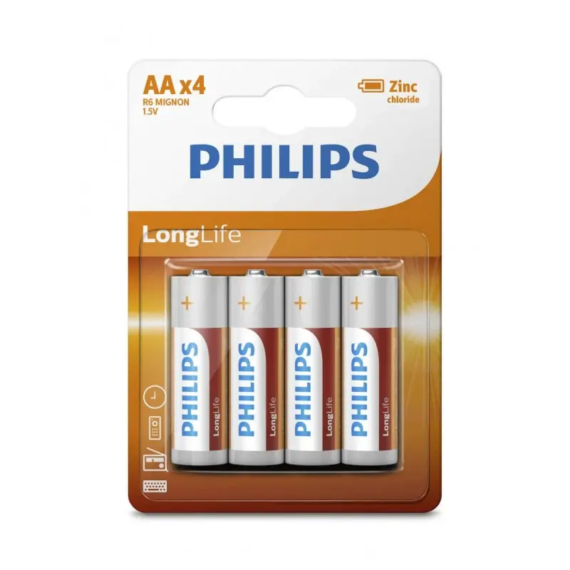 Philips Zinc Aa Batteries – Zinc-Chloride Technology, 1.5V, High Capacity For Everyday Use 1