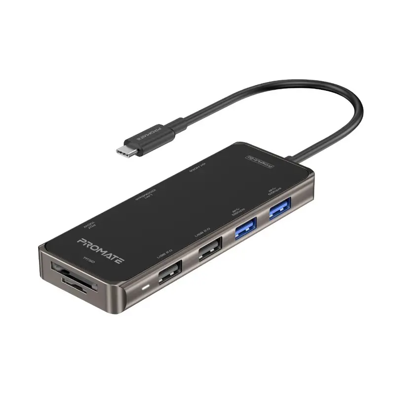 Promate 9-In-1 Usb-C Docking Station – Gigabit Ethernet, 100W Power Delivery & More 1