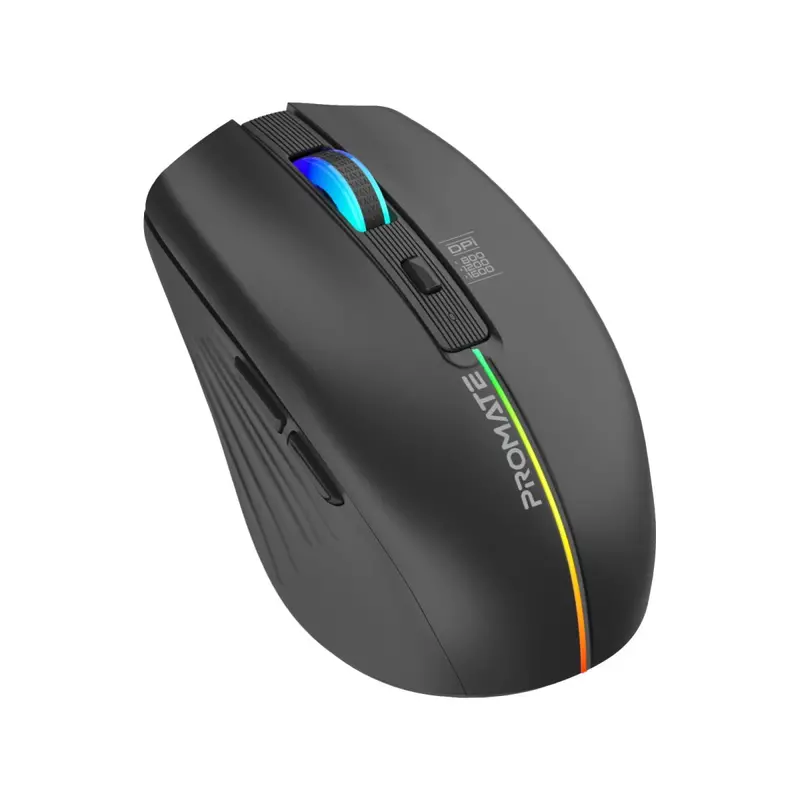 Promate Rgb Gaming Mouse Kit: Customizable Lighting, Precision Tracking, And Usb Charging Cable 1