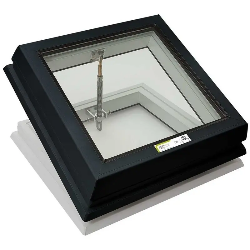 Raylux Flat Glass Rooflight – Manual Operation, 150Mm Pvc Upstand, Grey 1