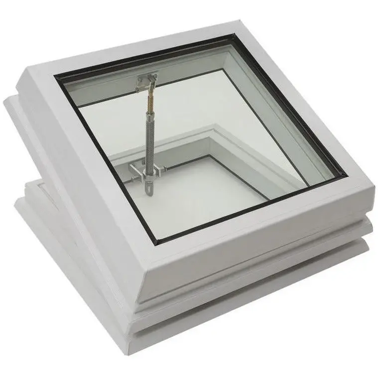 Raylux Flat Glass Rooflight – Manual Operation, 150Mm Pvc Upstand, White 1