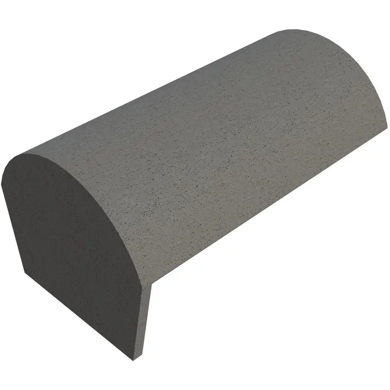 Sandtoft Concrete Half-Round Block End Ridge Tile 6