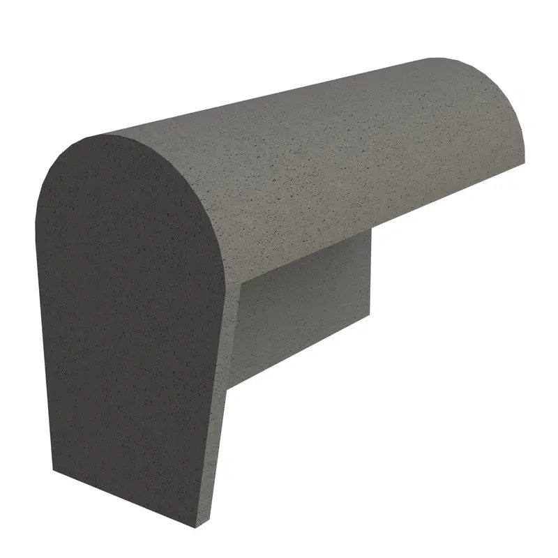 Sandtoft Concrete Half-Round Mono Ridge Block End – Left-Handed 1