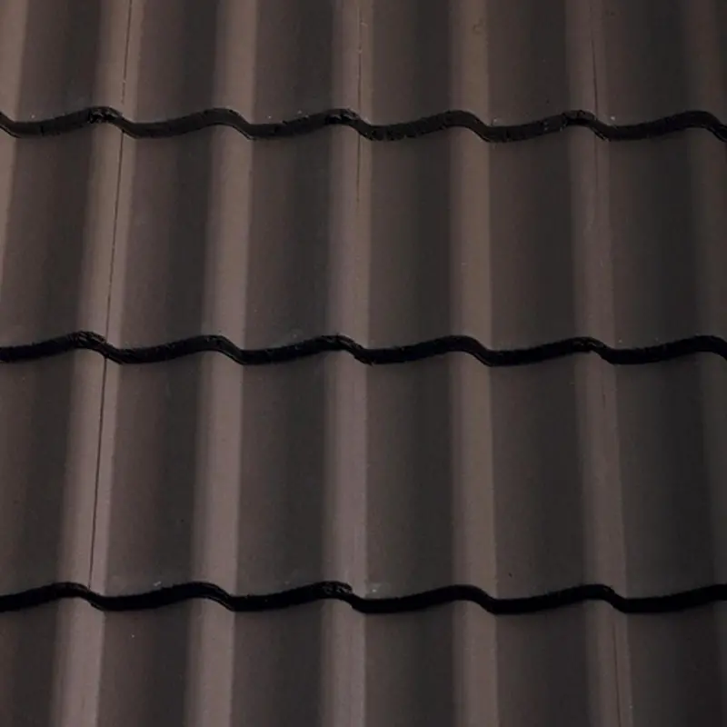Sandtoft Double Pantile Concrete Roof Tiles – Smooth-Faced Brown 1