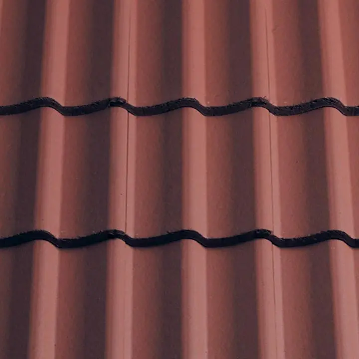 Sandtoft Double Pantile Concrete Roof Tiles – Smooth-Faced Terracotta Red 1