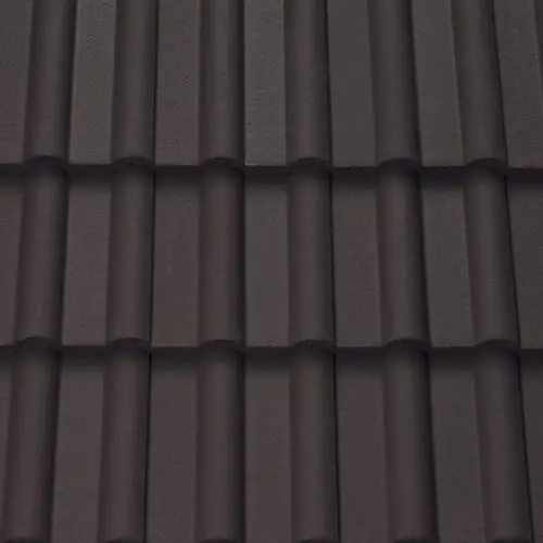 Sandtoft Double Roman Concrete Roof Tiles – Smooth-Faced Brown 1