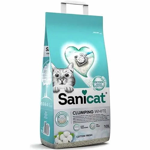 Sanicat Clumping Cat Litter – 10L Advanced Bentonite Formula For Fast-Forming, Solid Clumps 1