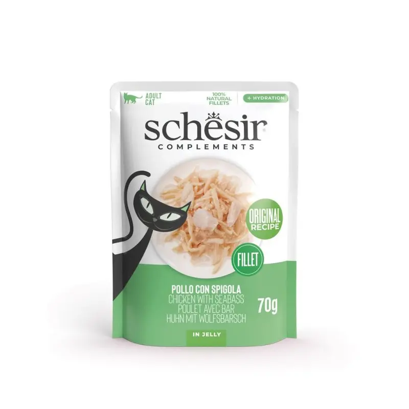 Schesir Wet Cat Food – 12 X 70 G Cod & Sardine In Broth, Low-Calorie, Nutrient-Dense Supplement 1