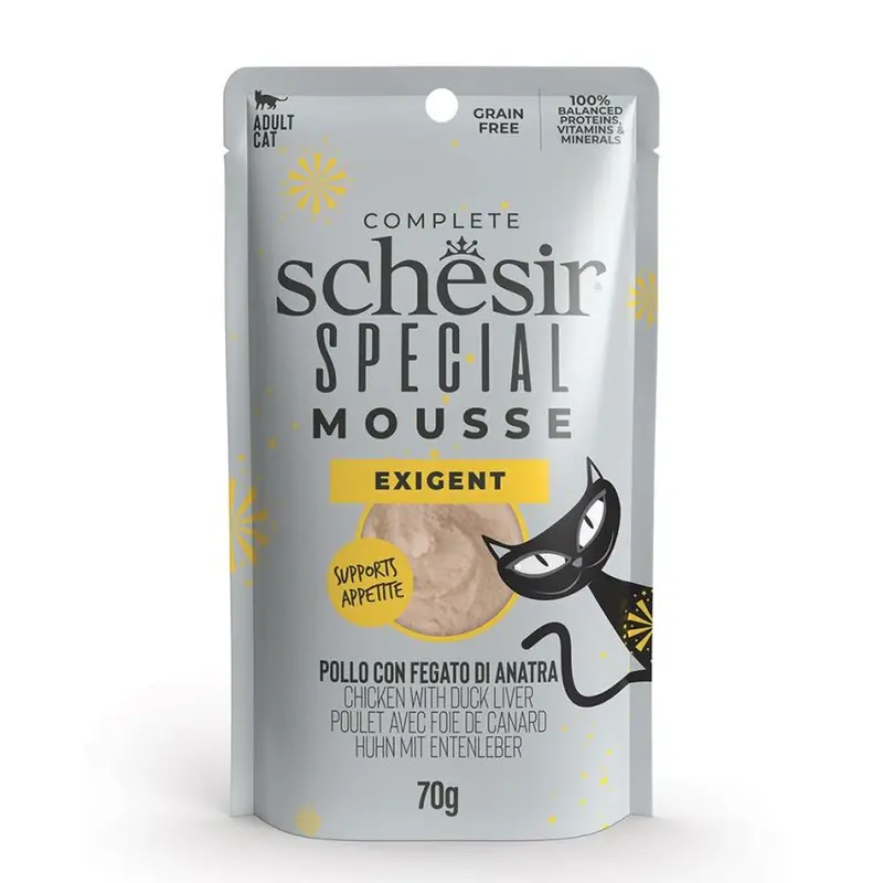 Schesir Wet Cat Food – 12 X 70G Pouches (Tuna & Liver, Antioxidant-Rich, Adult Cat Formula) 1