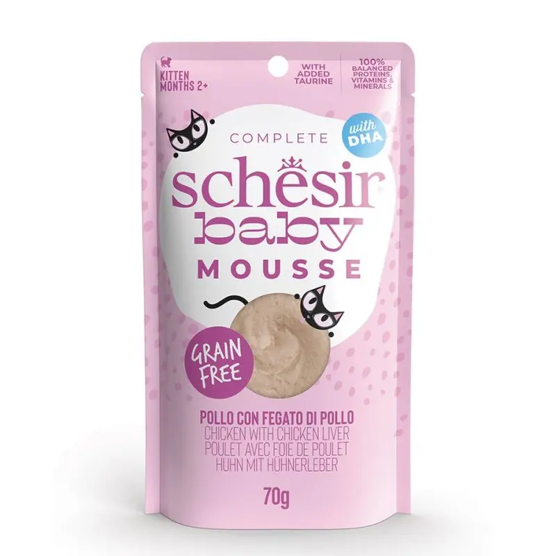 Schesir Wet Cat Food – 12 X 70G Pouches (Tuna With Liver, High-Protein, Grain-Free Nutrition) 1