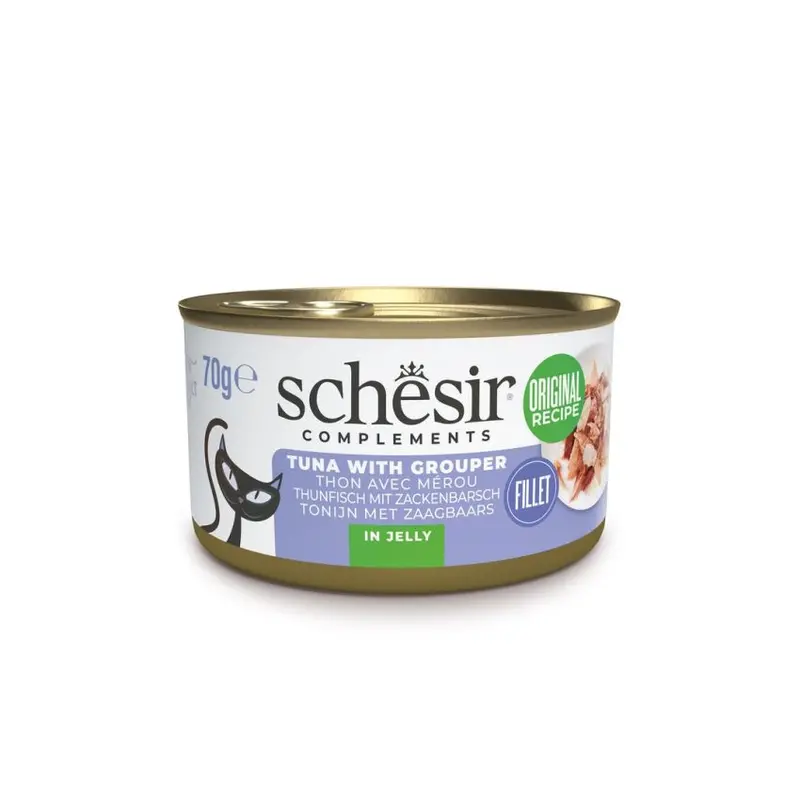Schesir Wet Cat Food Complements – 12 X 70 G Tuna & Ham In Gravy, Ideal As A Topper Or Treat 1